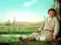 Алексей Венецианов, “Спящий пастушок”, 1823-1826 / источник: из собрания Государственного Русского музея, Санкт-Петербург