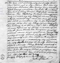 Метрическая запись о рождении деда маршала Рокоссовского Викентия Рокоссовского / Источник: Akta stanu cywilnego gminy (cyrkułu) I miasta Warszawy.1825. Archiwum Centralne Bractwa Diecezjalne w Warszawie
