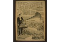 Плакат с изображением концертного фонографа Эдисона. Литография. 1899 г. Источник: Библиотека Конгресса, США, Вашингтон
