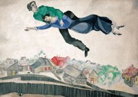 «Над городом», Марк Захарович Шагал, 1918 / Государственная Третьяковская галерея, Москва