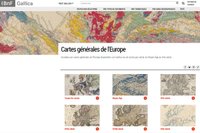 Фрагмент страницы сайта Bibliothèque nationale de France с каталогом карт Европы (gallica.bnf.fr)