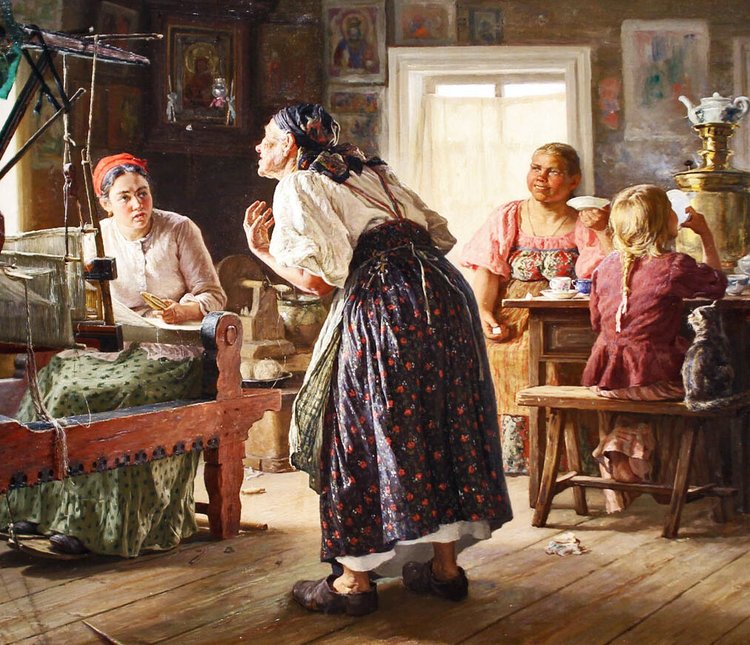 Василий Максимов, «Лихая свекровь», 1893 г. Из собрания Государственной Третьяковской галереи, Москва