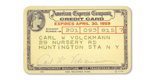 Карта American Express, 1959 г.