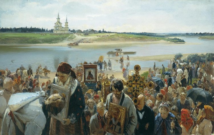 Илларион Прянишников, «Крестный ход», 1893 г. Источник: Государственный Русский музей (Санкт-Петербург)