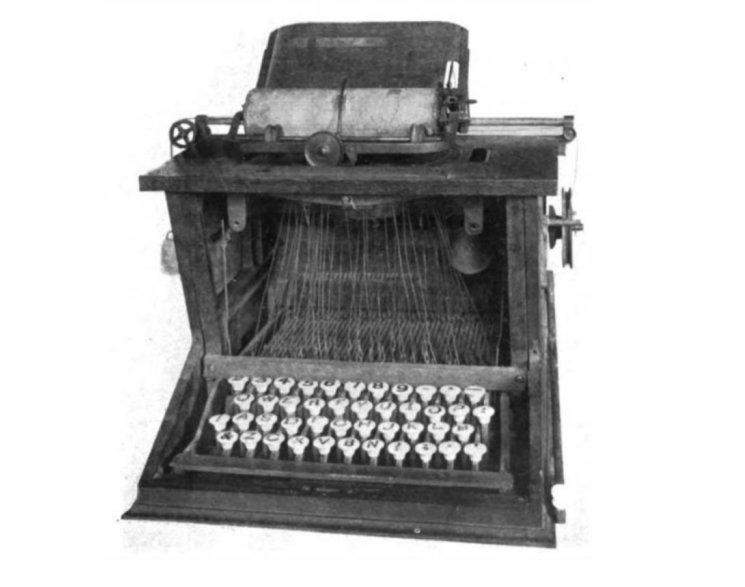 Пишущая машинка Шоулза, 1873 г.