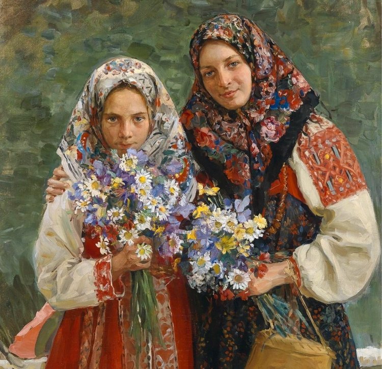 Иван Куликов. «Полевые цветы» (фрагмент). 1913 г.