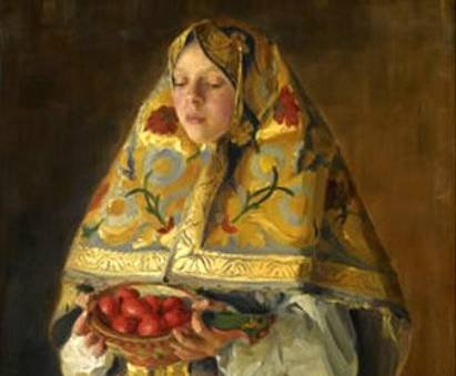 Иван Куликов, девочка с яблоками