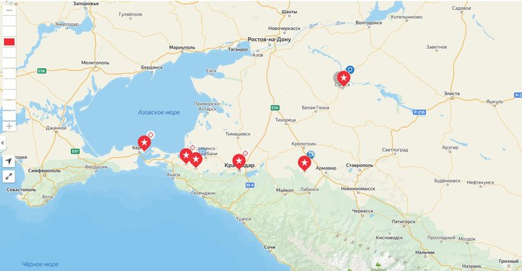 Карта боевых операций Северо-Кавказского фронта.Источник: pamyat-naroda.ru