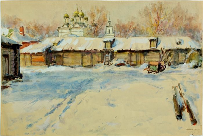Д. Архангельский. Симбирский дворик / Источник: Ульяновский областной художественный музей