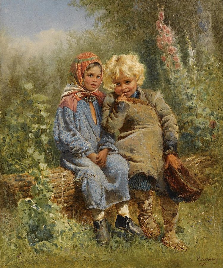 Константин Маковский, “Крестьянские дети на отдыхе”, 1875 / источник: из частной коллекции