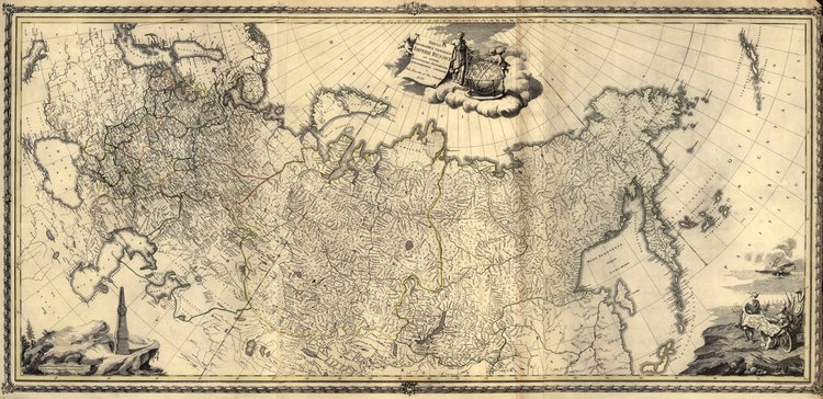 Карта Российской империи, 1776 г. Источник: ЭтоМесто (etomesto.ru)