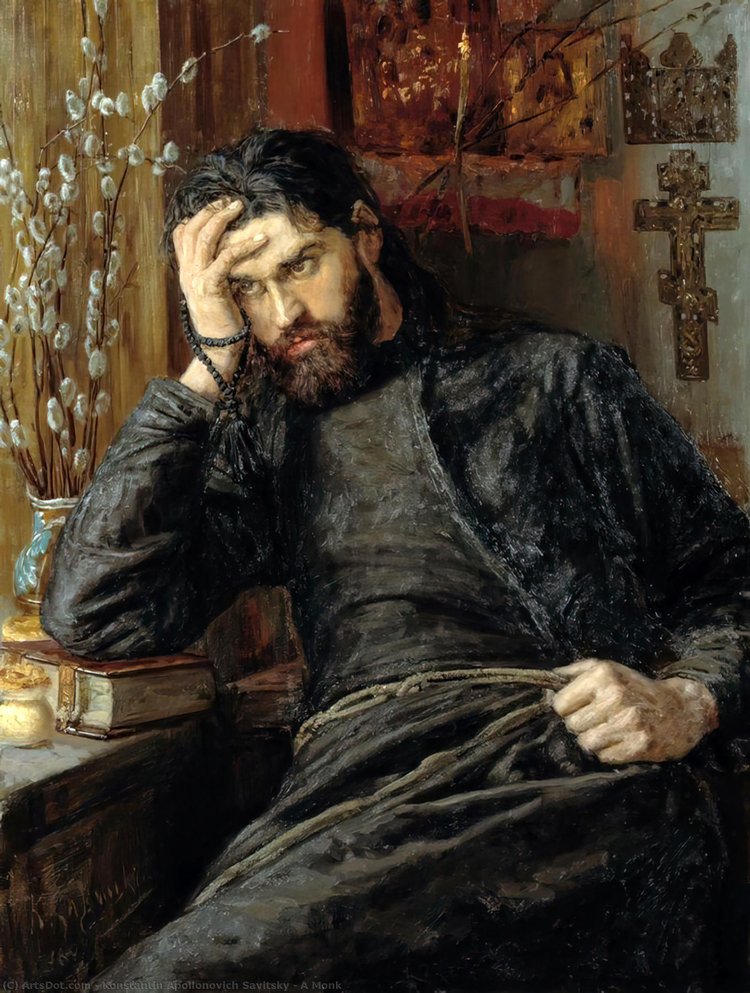 Константин Савицкий, «Инок», 1897 г. Источник: Пензенская картинная галерея им. К. А. Савицкого