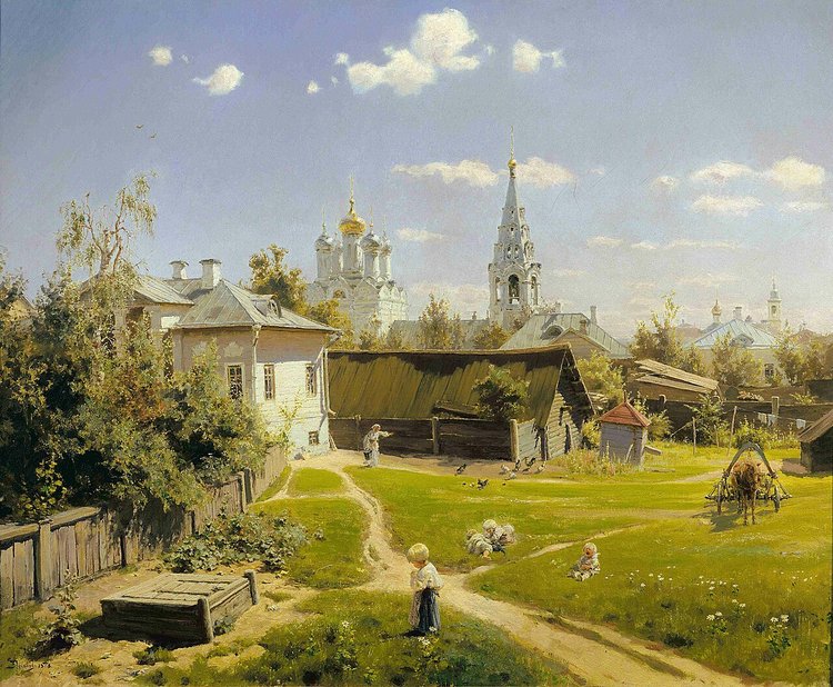 Василий Поленов, «Московский дворик», 1878 г. Источник: Государственная Третьяковская галерея (Москва)