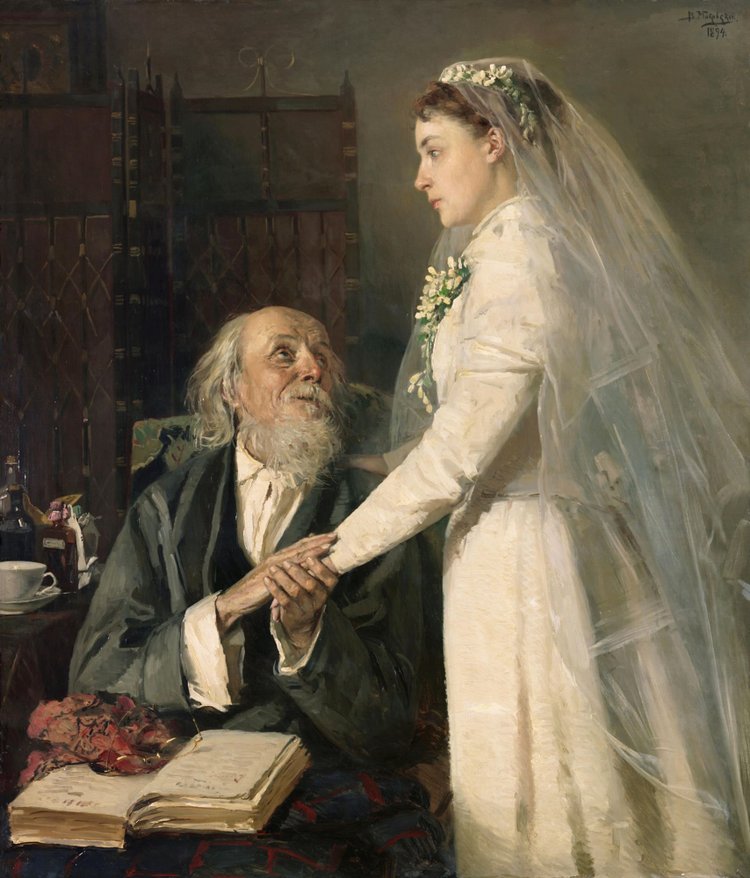 Владимир Маковский, “К венцу (Прощание)”, 1894 / источник: Самарский областной художественный музей