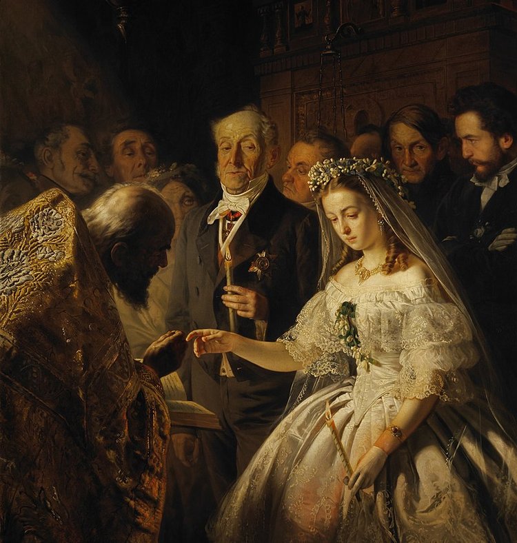Василий Пукирев, «Неравный брак». 1862 г.
