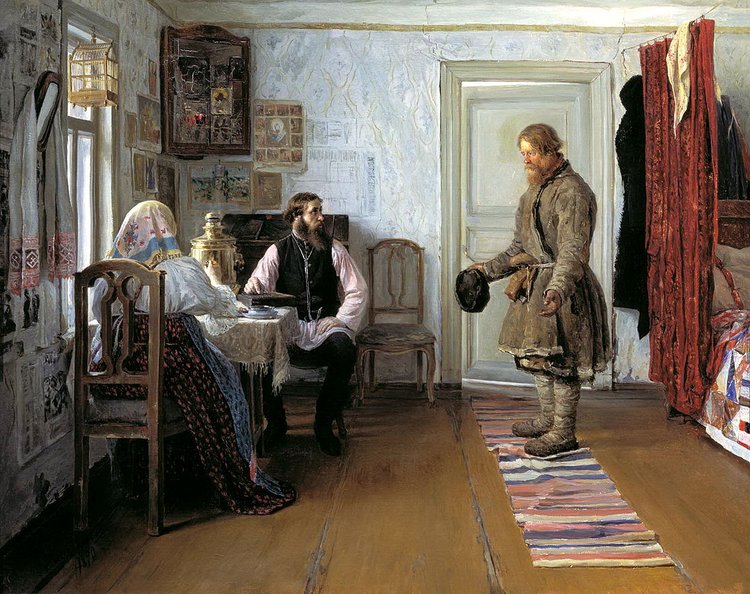 И. П. Богданов, «За расчетом», 1890 / из собрания Государственной Третьяковской галереи