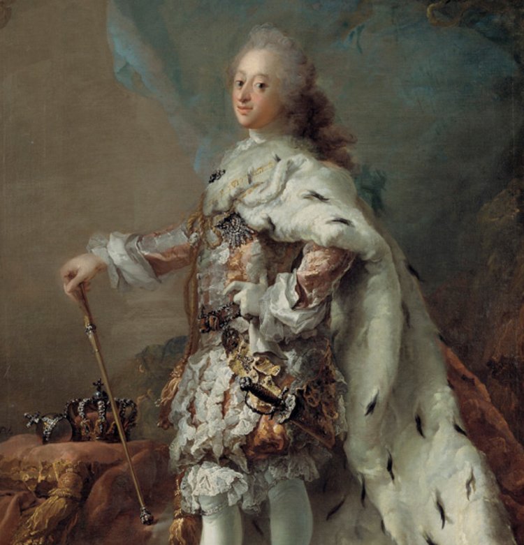 Карл Густав Пило (шведский художник), «Парадный портрет короля Фредерика V», 1750 г. Источник: Государственный музей искусств (Королевская коллекция живописи), Копенгаген, Дания