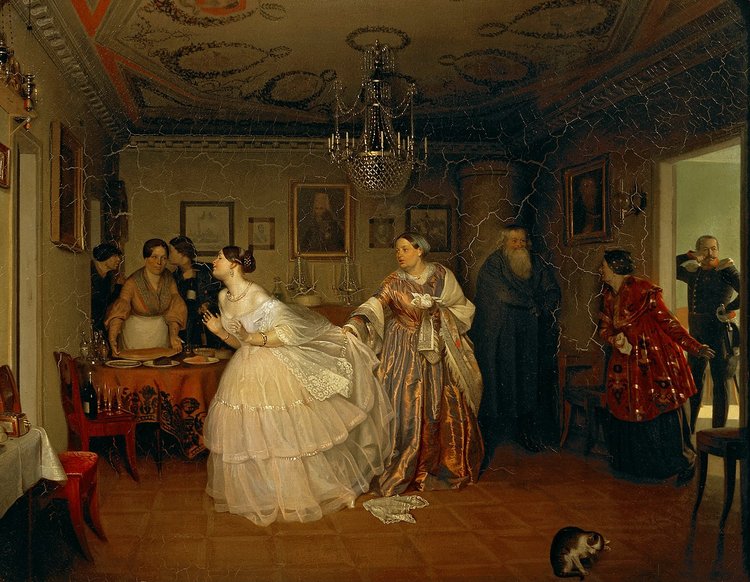 Павел Федотов, «Сватовство майора», 1848 г. Из собрания Третьяковской галереи