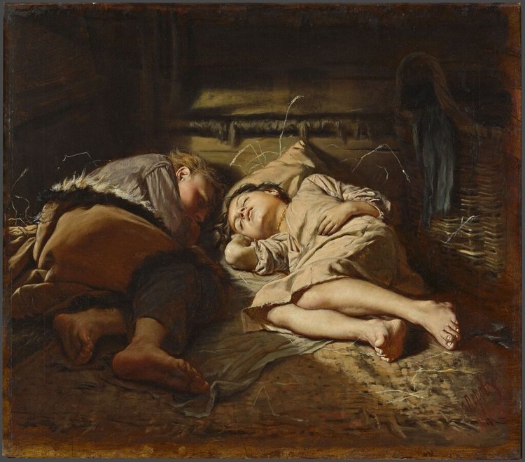 Василий Перов, “Спящие дети”, 1870 / источник: из собрания Государственной Третьяковской галереи, Москва