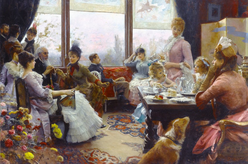 Five o’clock Tea. Юлиус Леблан Стюарт, 1883 год